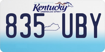 KY license plate 835UBY