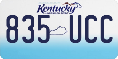 KY license plate 835UCC