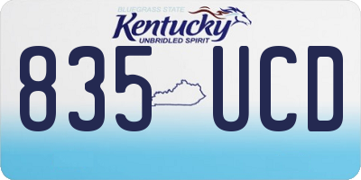 KY license plate 835UCD
