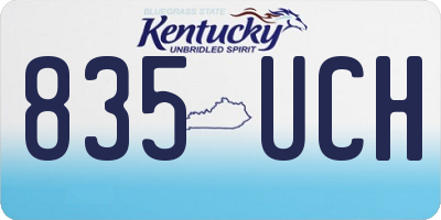 KY license plate 835UCH