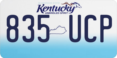 KY license plate 835UCP