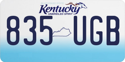 KY license plate 835UGB