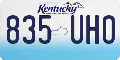 KY license plate 835UHO