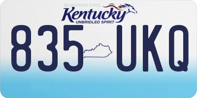 KY license plate 835UKQ