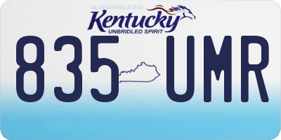KY license plate 835UMR