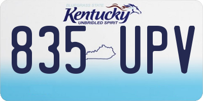 KY license plate 835UPV
