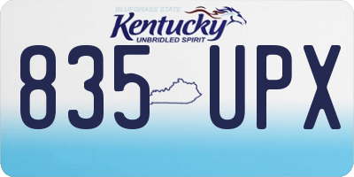 KY license plate 835UPX
