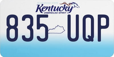 KY license plate 835UQP