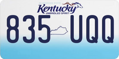 KY license plate 835UQQ