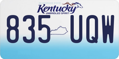 KY license plate 835UQW
