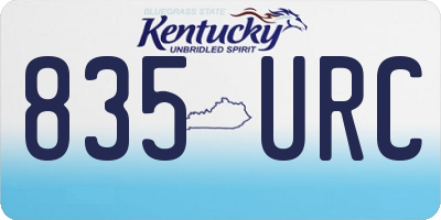 KY license plate 835URC