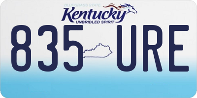 KY license plate 835URE