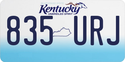 KY license plate 835URJ