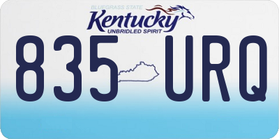 KY license plate 835URQ