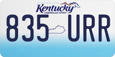 KY license plate 835URR
