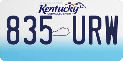 KY license plate 835URW