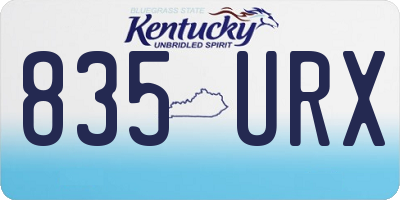 KY license plate 835URX