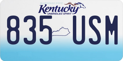 KY license plate 835USM