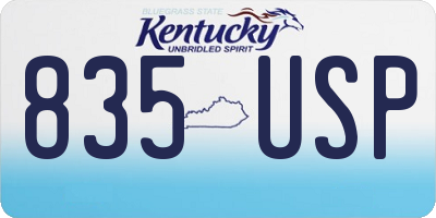 KY license plate 835USP