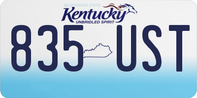 KY license plate 835UST