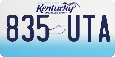 KY license plate 835UTA