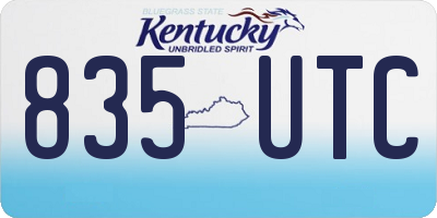 KY license plate 835UTC