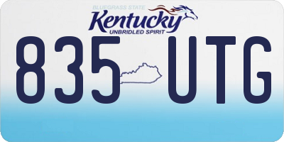 KY license plate 835UTG