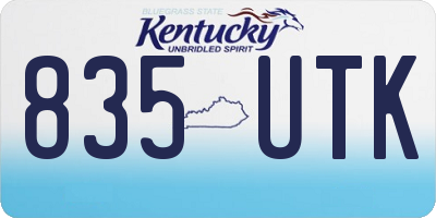 KY license plate 835UTK