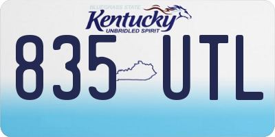KY license plate 835UTL