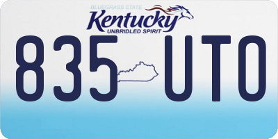 KY license plate 835UTO