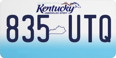 KY license plate 835UTQ