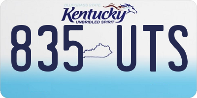 KY license plate 835UTS