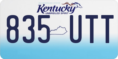 KY license plate 835UTT