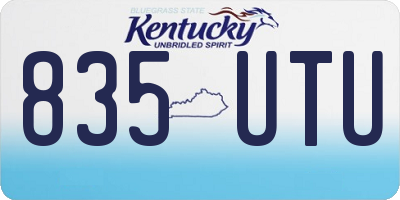KY license plate 835UTU