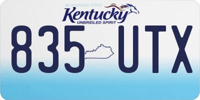 KY license plate 835UTX
