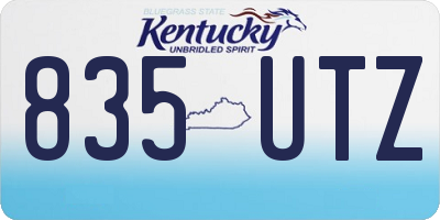 KY license plate 835UTZ