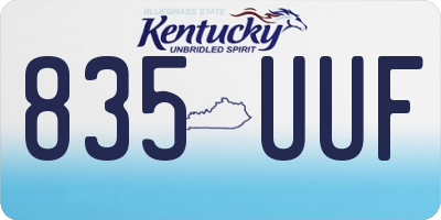 KY license plate 835UUF