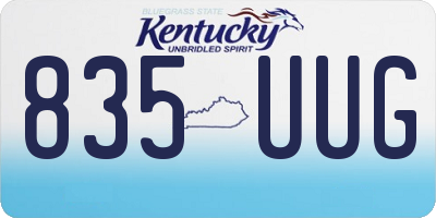 KY license plate 835UUG