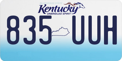 KY license plate 835UUH