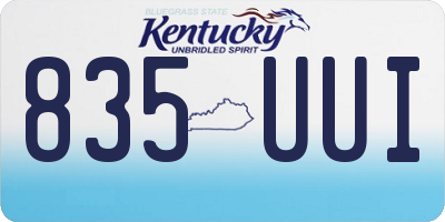 KY license plate 835UUI