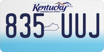 KY license plate 835UUJ