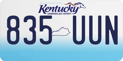 KY license plate 835UUN