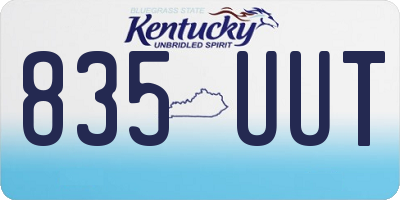 KY license plate 835UUT