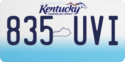 KY license plate 835UVI