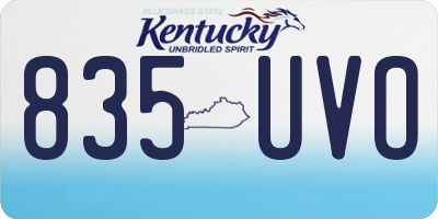 KY license plate 835UVO