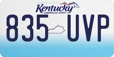 KY license plate 835UVP