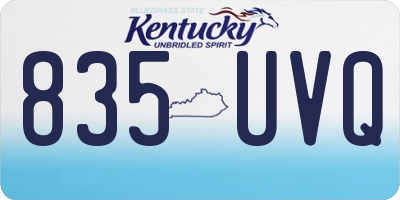 KY license plate 835UVQ