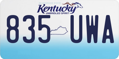 KY license plate 835UWA