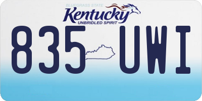 KY license plate 835UWI