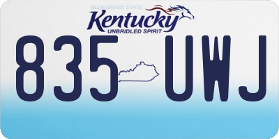KY license plate 835UWJ